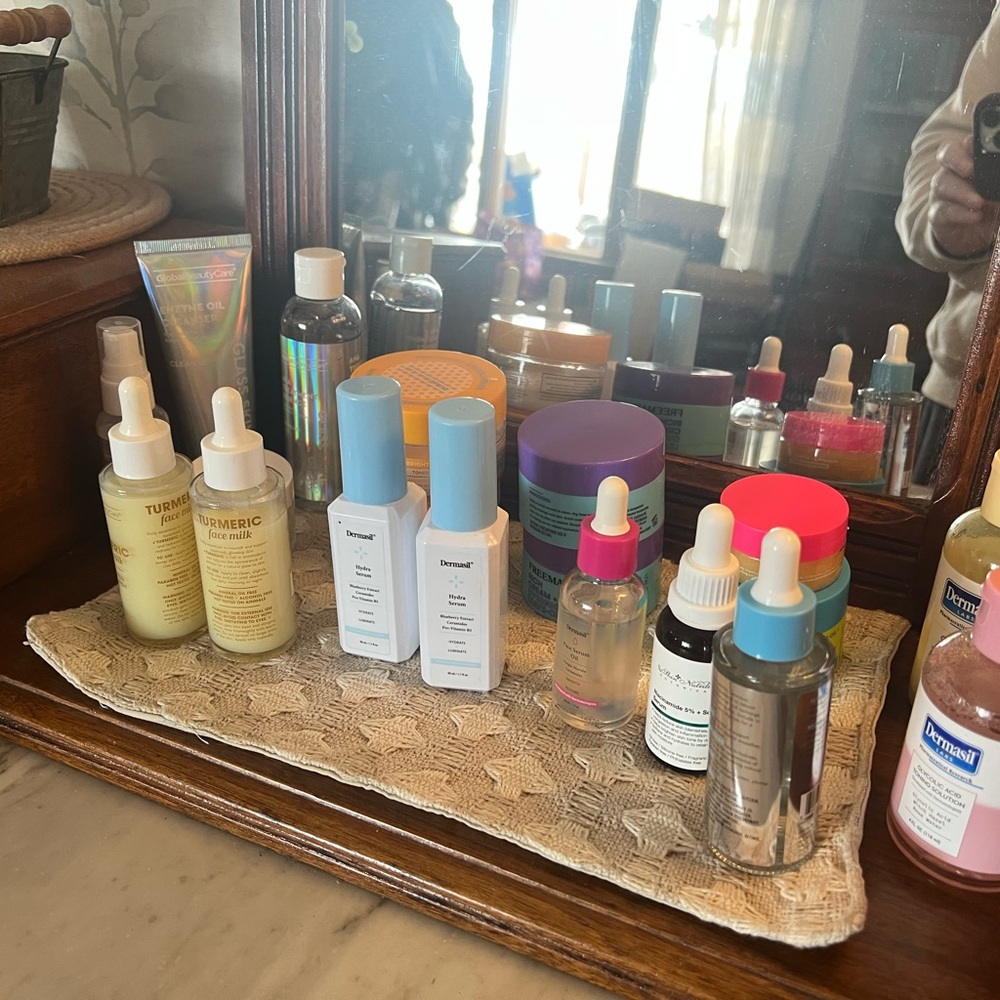 DOLLAR TREE Classic Viral Skincare Products Serum Moisturizer Cleanser‎ Toner